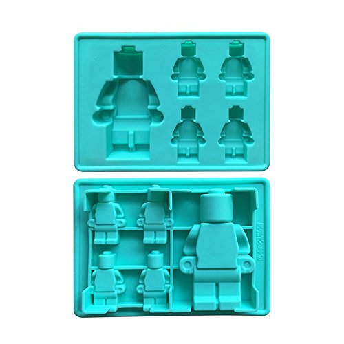 Click Here to See More Images 5 Cups Figure Robot Silicone Mold for Chocolate &Candy &Jelly Ice Cube Tray Baking Tools for Cake Biscuit