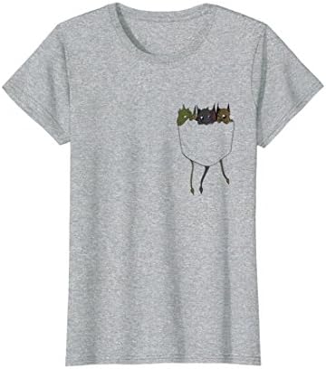 Womens Pocket Dragon Shirt Fit for a Queen T Shirt Small Heather Grey