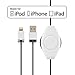ReTrak Lightning to USB Cable, Retractable MFi Certified iPhone Charger, 2.6ft, White