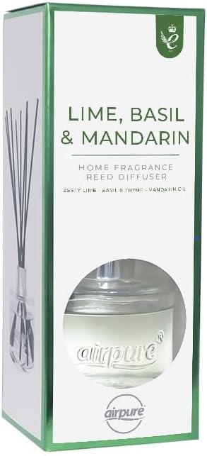 airpure Reed Diffuser Lime Basil Mandarin 100 ml 8 Black Sticks
