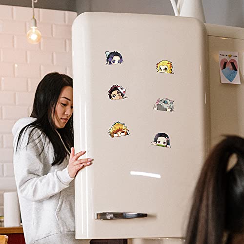 6 PCS Slayer Demon Laptop Stickers Nezuko Anime Car Accessories Funny Cute Vinyl Sticker for Water Bottle/Skateboard/Bike/Hard Hat/Computer/Phone Waterproof Decals Gifts for Adults &Teens