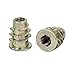 uxcell M5x14mm Interface Hex Socket Threaded Insert Nuts 50pcs for Wood Furniture