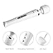 Oopsix Wand Massager Cordless Powerful Personal Body Wand Massager Handheld Electric-10 Pulsation Vibration Portable USB Rechargeable Massager for Women Muscle Aches and Sports Recovery (White)