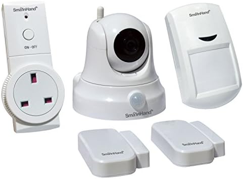 SmaInHand Smart Home Kit (3Smart Preferred Package) with Surveillance, Home Automation and Alarm, with 1 WiFi Camera Hub, 1 Wireless Socket, 1 Wireless Motion Sensor and 2 Wireless Door/Window Sensor