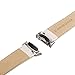 Valkit Compatible Gear S2 Bands Genuine Leather Smart Watch Band with Stainless Steel Adapter Crocodile Pattern Strap Replacement for Samsung Gear S2 (SM-R720/R730), (White) with Silver Adapter