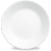 Corelle Winter Frost White 6.75-Inch Appetizer Plate | Lightweight, Chip-Resistant Vitrelle Glass, Dishwasher, Microwave &amp; Oven Safe, Made in USA