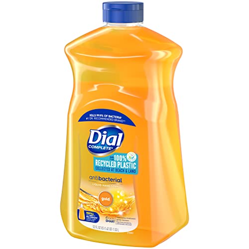 DIAL ANTIBACTERIAL LIQUID HAND SOAP REFILL, GOLD, 52 FLUID OUNCES (PACK OF 6)