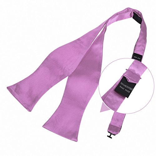 DBB3E01L Medium Orchid Solid Fitted Woven Microfiber Self Tie Bow Tie Hanky Cufflinks Set Bridegrooms Gift By Dan Smith