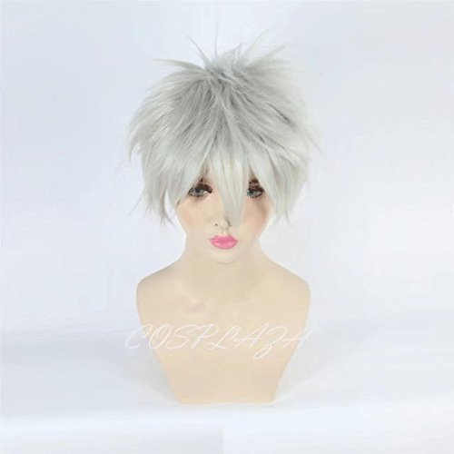 Cosplaza Spiky Short Silver White Boys Men S Cosplay Wig Full