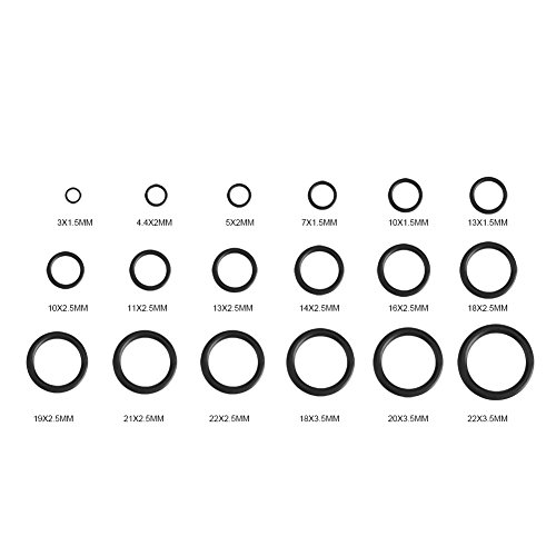 O-Ring Kits - Rubber Sealing Gasket Assortment Set Hydraulic Plumbing Gaskets Seal O-Ring 279Pcs/18Sizes