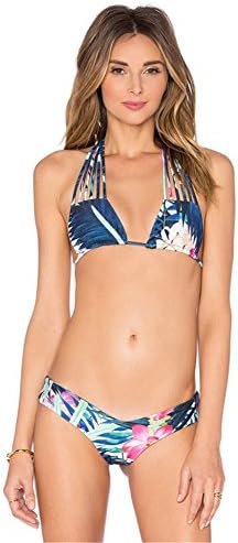 Floral Swimsuit Sexy Bikini Women Bathing Suit Bandage Beachwear Swimwear Tropical Swimming Suit (M)