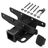 Tyger Auto TG-HC2J003B Hitch & Cover Kit Custom Fit 2018-2020 Jeep Wrangler JL/JLU 2 Door & 4 Door (Excl 2018 JK Models) Factory Style 2 inch Rear Receiver Hitch Tow Towing Trailer Hitch