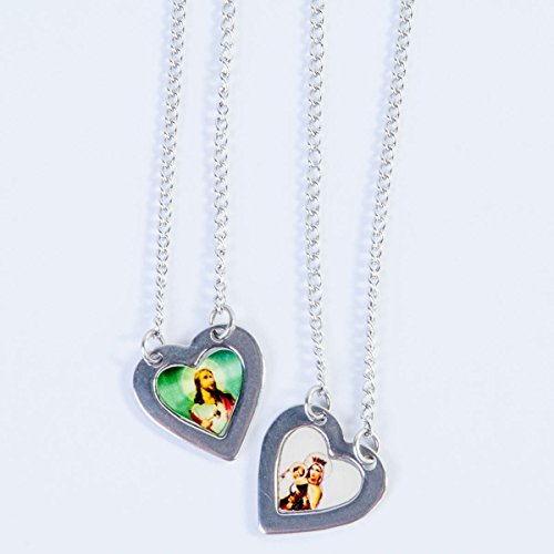 Escapulário Inox Coração Carmo Color