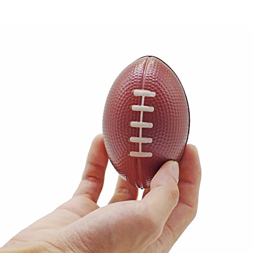Bravo Sport Squeeze Stress Balls, Squeeze Foam for Anxiety Relief, Relaxation 3.54 X 2.24 inch, 12 Pieces Squeeze Rugby Football