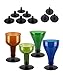 6Pcs Glass Beer Bottles Top Holder for Crafts,Wine Bottles Top Stems Base Stand Rubber(Black)