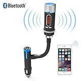 AKASO Wireless Bluetooth FM Transmitter Car Kit with Handsfree Calling, Music Control and USB Charger for Samrtphones