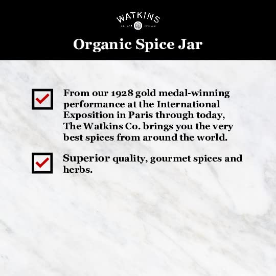 WATKINS GOURMET ORGANIC SPICE JAR, PARSLEY FLAKES, NON-GMO, KOSHER, 0.59 OUNCE JAR, 1-PACK