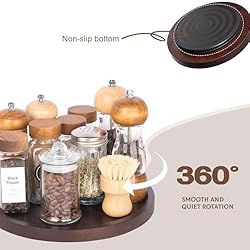 Wood Lazy Susan Organizer Kitchen Turntable for