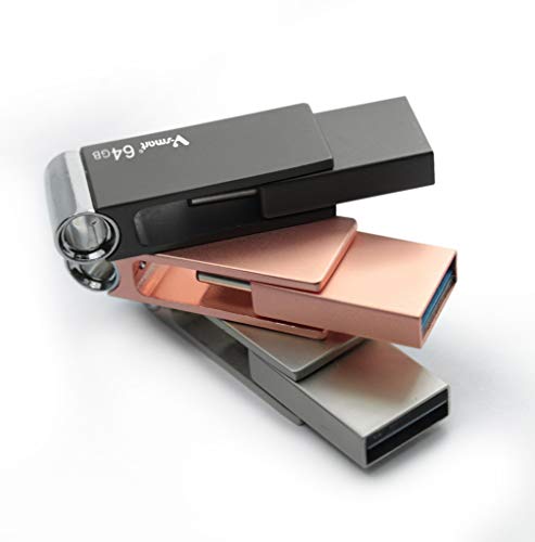 TC-201 32GB 2 in 1 Type C 3.1 Flash Drive USB Flash Memory with Keychain USB Drive for Smartphones Tablets and New MacBook