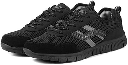 EVILDOER Men's Lace Up Breathable Outdoor Walking Shoes(Black EU42)