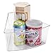 MoMA Lazy Susan Organizer - 10.2”x9.4”x4” Plastic Organizing Storage Bins (4 Packs) - Transparent Kitchen Cabinet Storage Organizer - BPA Free Condiment Organizer - Durable 1/8 Wedge Can Organizer