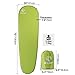 REDCAMP Self Inflating Sleeping Pad for Backpacking | Lighweight, Ultralight, Compact, Foldable & Insulated Sleeping Mat for Women, Men & Adults | Great for Camping, Hiking, Travel, Green