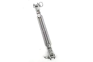 JINGYI 3/8 Inch Jaw and Jaw Turnbuckle Stainless Steel,240mm Length,Marine Grade, Heavy Duty,Can be Used in a Salt Water Invironment