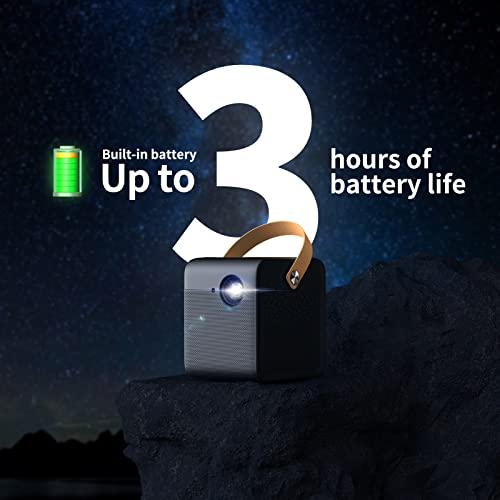 WEMAX Dice Outdoor Portable Projector, 700 ANSI Lumens Native 1080p, 3