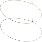 UNICRAFTALE 2Pcs 2 Colors 304 Stainless Steel Choker Necklaces Wire Wrap Collar Necklaces for Women Gold Open Choker Necklace Metal Plain Chocker Collar Necklace for DIY Jewelry Making