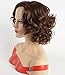 Short Curly Wigs for Black Women Brown Wavy Fluffy Wigs High Quality Heat Resistant Synthetic Wigs African American Wigs with Wig Cap FC003