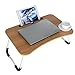 AOmahh Laptop Desk Wood Round Edge Lapdesk Game Table with Non-Slip Design Foldable Portable on Bed Sofa Party Computer Play Table Lazy Personal Desk Natural Wood Tonethumb 3