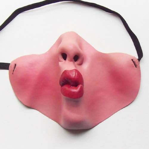USPL Outdoor Halloween Decor Funny Kids Adult Halloween Party Mask Latex Clown Cosplay Half Face Horrible Scary Masks Masquerade Halloween Decorations Props