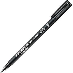 STAEDTLER Lumocolor Permanent Fine Black Box of 10