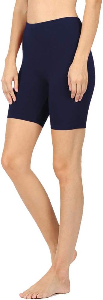 NioBe Clothing Womens Stretchy Cotton Spandex Biker Running Shorts Bermuda Leggings