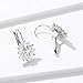 BAMOER 18K White Gold Plated Cubic Zirconia Snowflake Lever Back Earrings for Women Girls CZ Jewelry Stud Fashion Earrings 3 Style White Gold & White CZ