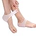 Gel Heel Cups Inserts and Compression Heel Sleeves Socks-4 Pairs, Foot Ankle Pain Relief for Plantar Fasciitis Spurs Pads Cracked, Heel Protection Cushion Shock Absorptio