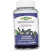Sambucus Black Elderberry Gummies with Vitamin C and Zinc, 60 Gummies .60 Count (Pack of 1)