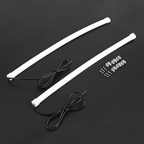 Noradtjcca 2Pcs 30cm 12V Daytime Running Lights Waterproof Auto Car DRL Driving Fog lamp Energy Saving Shock-Proof Flexible LED Strip Bar