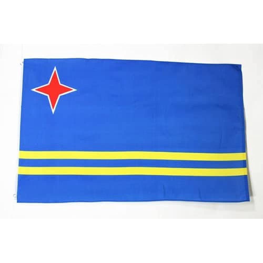 AZ FLAG - Aruba Flag - 2x3 Ft - 100D Polyester Aruban Banner with Two Metal Grommets - Fade Resistant - Vivid Colors - 2' x 3' Feet - 90x60 Cm — image 1