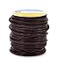 Mandala Crafts Round Cowhide Genuine Leather String Cord, Natural Rawhide Rope for Jewelry Making, Kumihimo Braiding, Shoelaces (3mm, Brown)