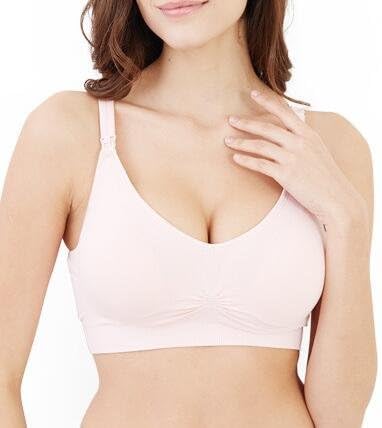 Hands-Free Breastpump Bra Breast Pump Nursing Pumping Breastfeeding Bra - Pink Size M