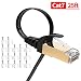 Cat7 Ethernet Cable 25 ft, VANDESAIL LAN Network Cable Cat 7, Flat Internet Cables with RJ45 Connector for Router, Modem, Gaming, Xbox （25ft, Black）
