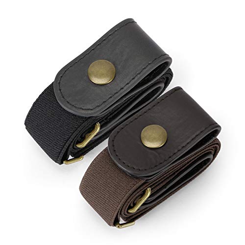 2 Pack Comfortable Elastic Belt for Women or Men, Buckle  display picture 3