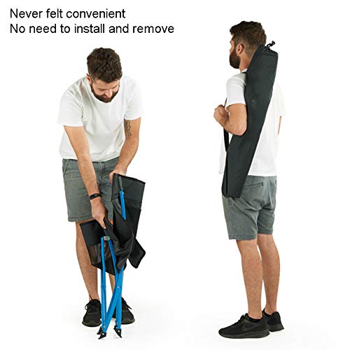 HRXS Campingstuhl, ultraleichter, klappbarer Angelstuhl, kompakter tragbarer Outdoor-Stuhl mit Tragetasche, für Outdoor… – Bild 6