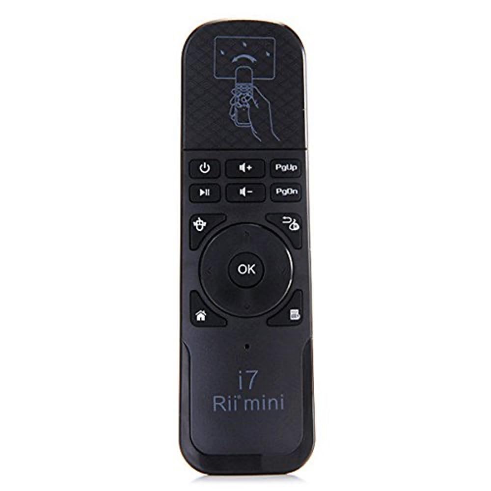 Rii Mini i7 Wireless - Media remote with Gyro Mouse for Smart TV, Mini PC (Android - Raspberry Pi), PC (Windows - Mac - Linux), Console (Xbox ONE - Xbox 360), Tablet (Android - Windows)