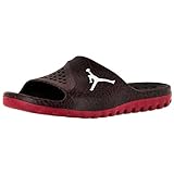 Nike Jordan Men's Jordan Super.Fly Team Slide Black/White/Gym Red Sandal 12 Men US