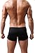 Louis Rouse Mens Boxer Briefs Underwear Mens Boxer Shorts Smooth Short Leg Mens Underwear Black