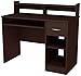 South Shore Axess Desk with Keyboard Tray, Chocolate