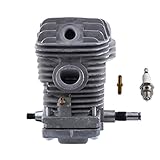 Hipa 42.5mm Cylinder Assembly with Spark Plug Replacement Crankcase Connector for STIHL 023 025 MS230 MS250 Chainsaw
