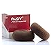 AJOY 2 Pcs Large Bun Maker Donut, Sock Bun Form for Long Hair, 3.3-3.6 Inch Brown, for Ballet, Girls, Women, Dance Etc.